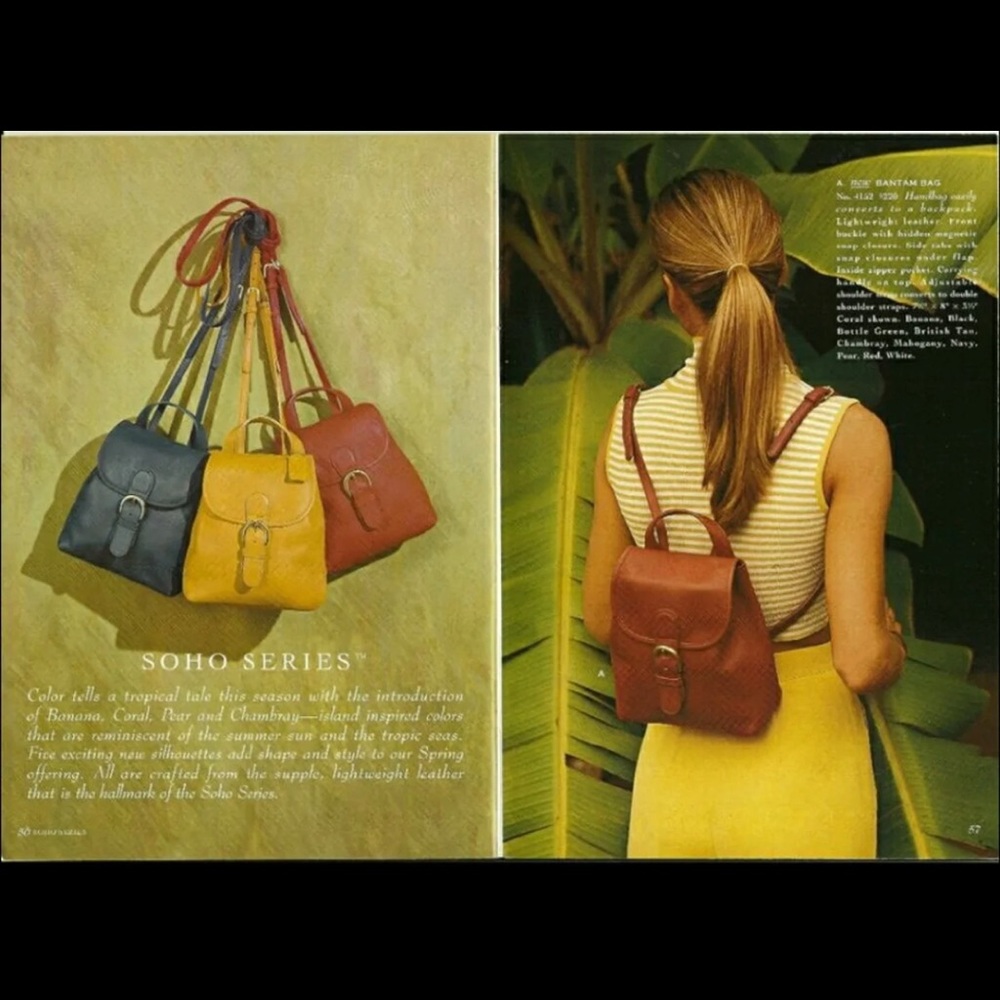 Vtg Coach 4152 red Leather Backpack - Picture 3 of 10